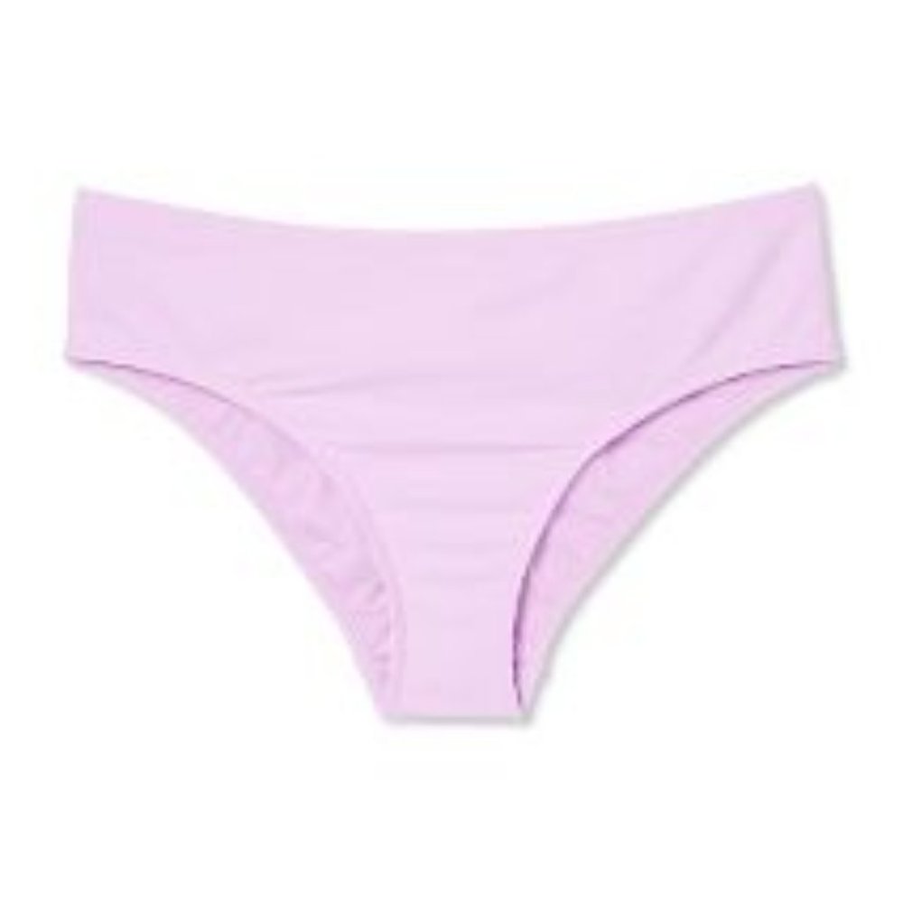 NEW Plus Sz 24/26 Beach Pool Lavender Purple Lined Hipster Bikini Bottoms